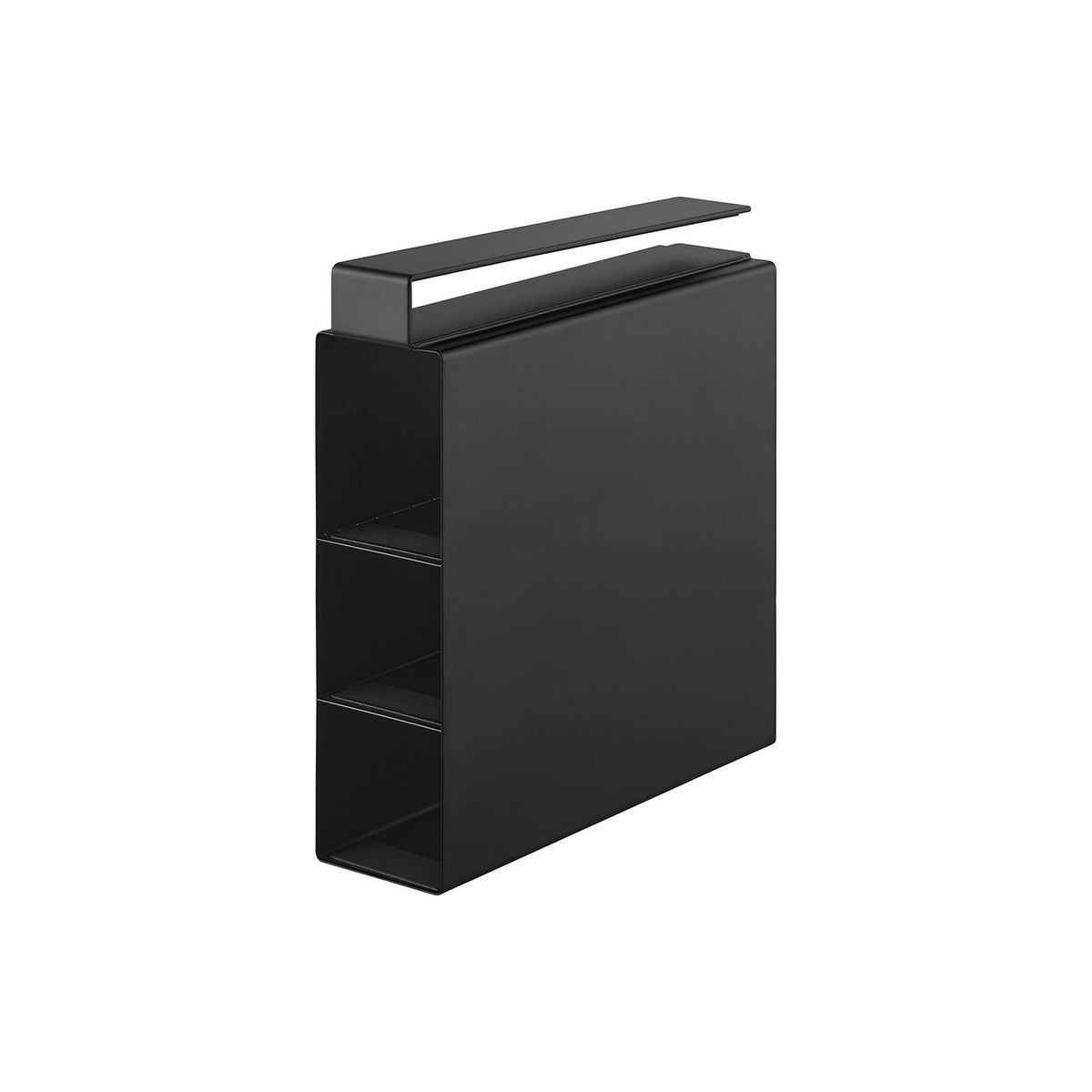 Yamazaki Tower Under-Cabinet Wrap Holder 3-Tier, Three-Tier Steel Holder That Slots onto a Hanging Cabinet for Wrap and Foil, 5.8 x 20.5 x 21.6 cm and 945 g, White or Black
