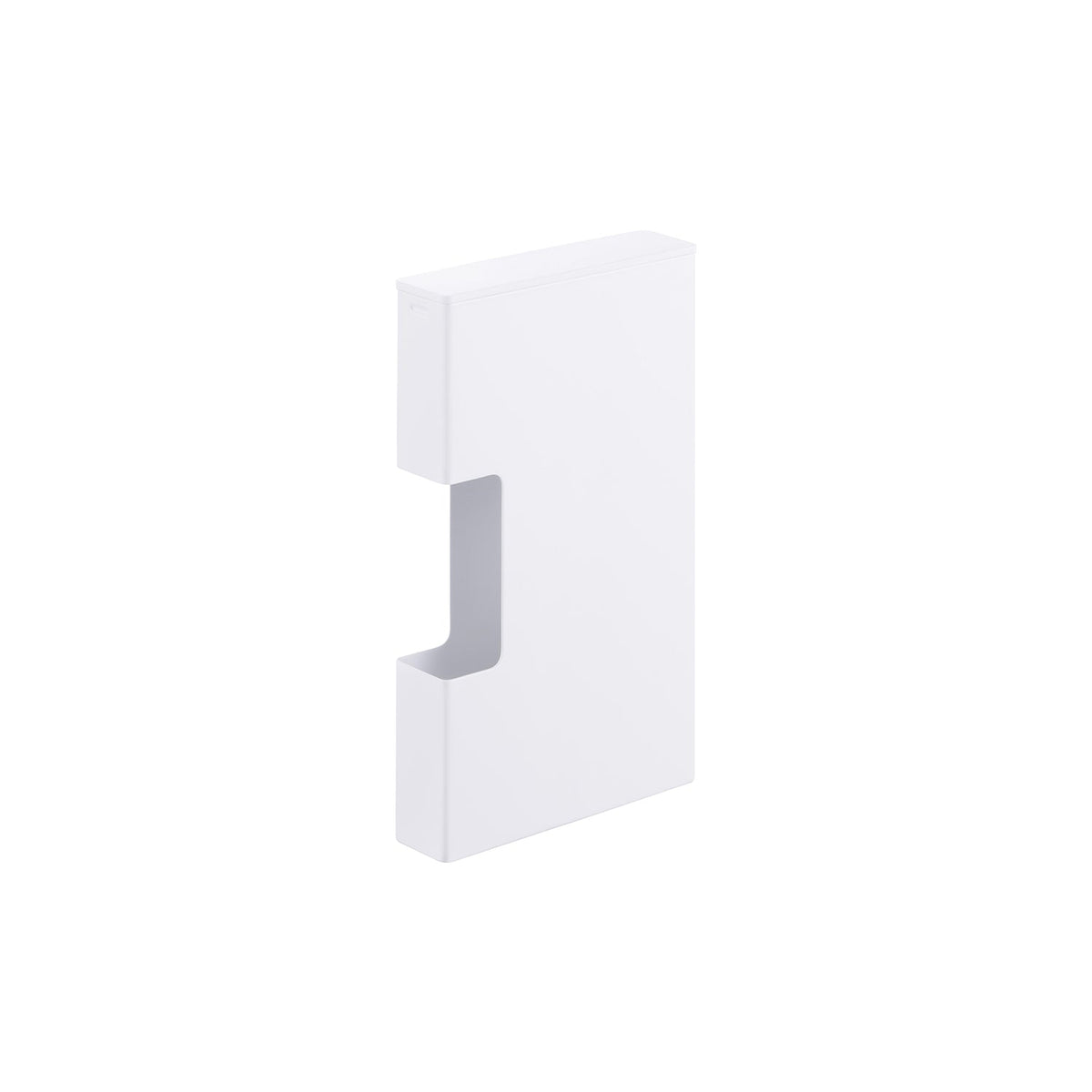 Yamazaki Tower Magnetic Slim Poly Bag Holder S, Slim Magnetic Holder for About 100 Poly Bags Up to 20 x 35 cm that Sticks to a Steel Surface, Used Upright or Sideways, 12.1 x 3.6 x 20.3 cm and 430 g, White or Black