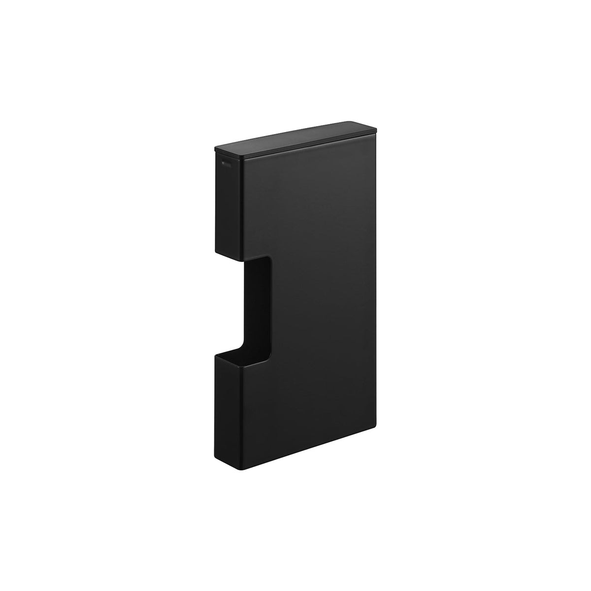 Yamazaki Tower Magnetic Slim Poly Bag Holder S, Slim Magnetic Holder for About 100 Poly Bags Up to 20 x 35 cm that Sticks to a Steel Surface, Used Upright or Sideways, 12.1 x 3.6 x 20.3 cm and 430 g, White or Black