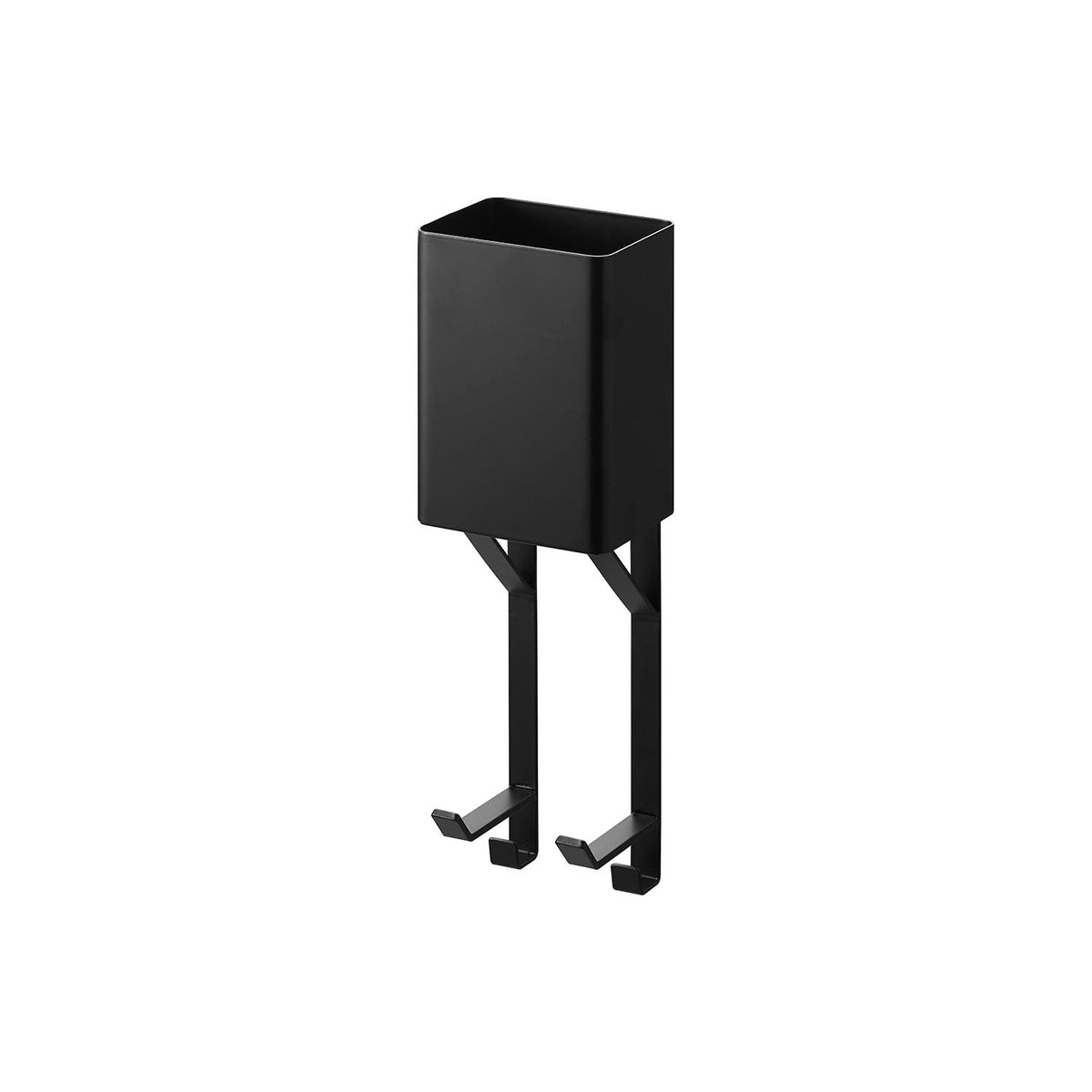 Yamazaki Tower Over-Towel-Bar Hair Dryer and Hair Iron Holder, Hook-Over Towel Bar Holder for a Hair Dryer and a Hair Iron, 10.1 x 8.2 x 32.6 cm and 660 g, White or Black
