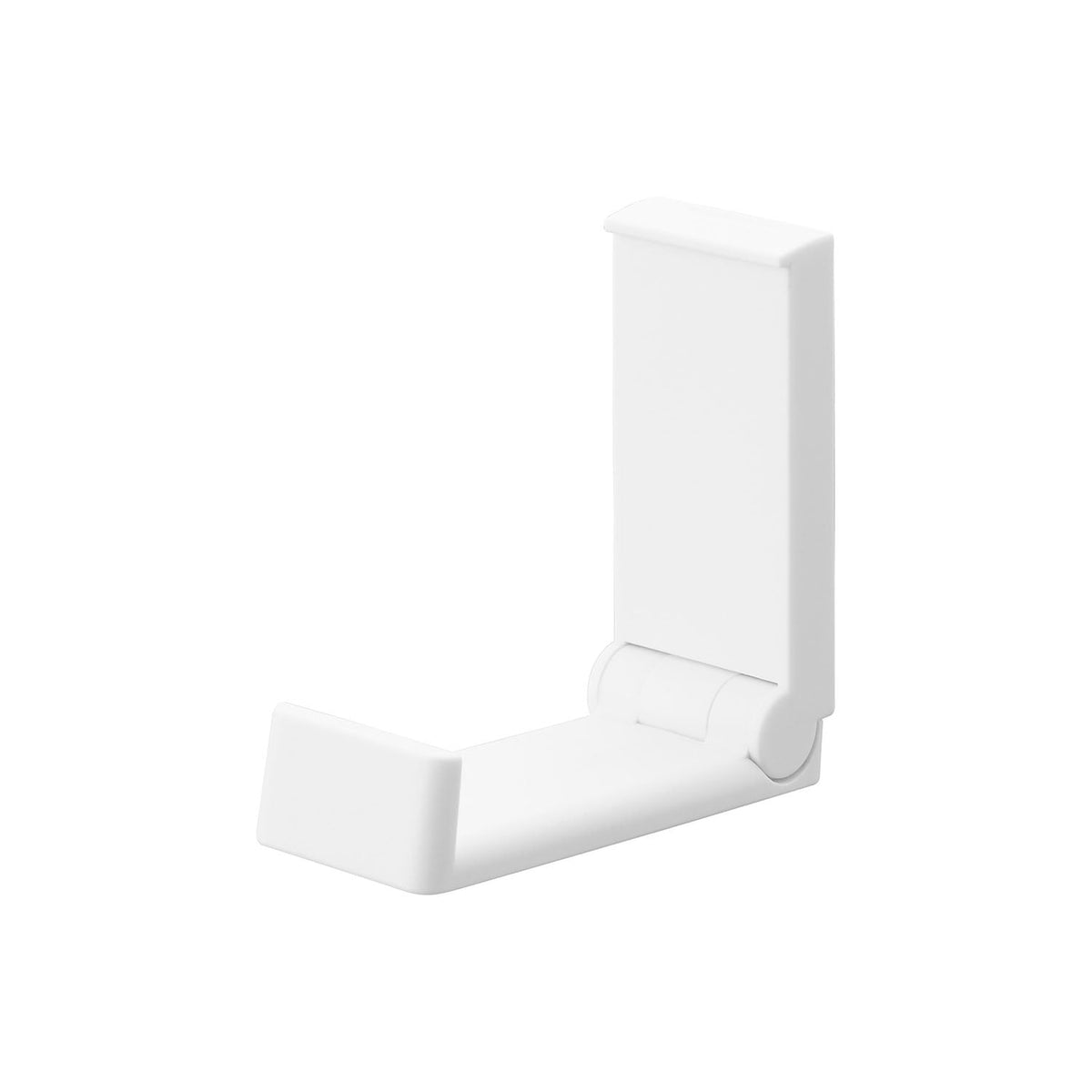 Yamazaki Tower Wall Folding Hook Set of 2, Set of Two Wall-Fixed Folding Hooks that Fold Flat When Not in Use, with Plasterboard Pins and Wood Screws, 2.5 x 1.5 x 6.7 cm folded; 2.5 x 6.8 x 6.2 cm open and 20 g, White or Black