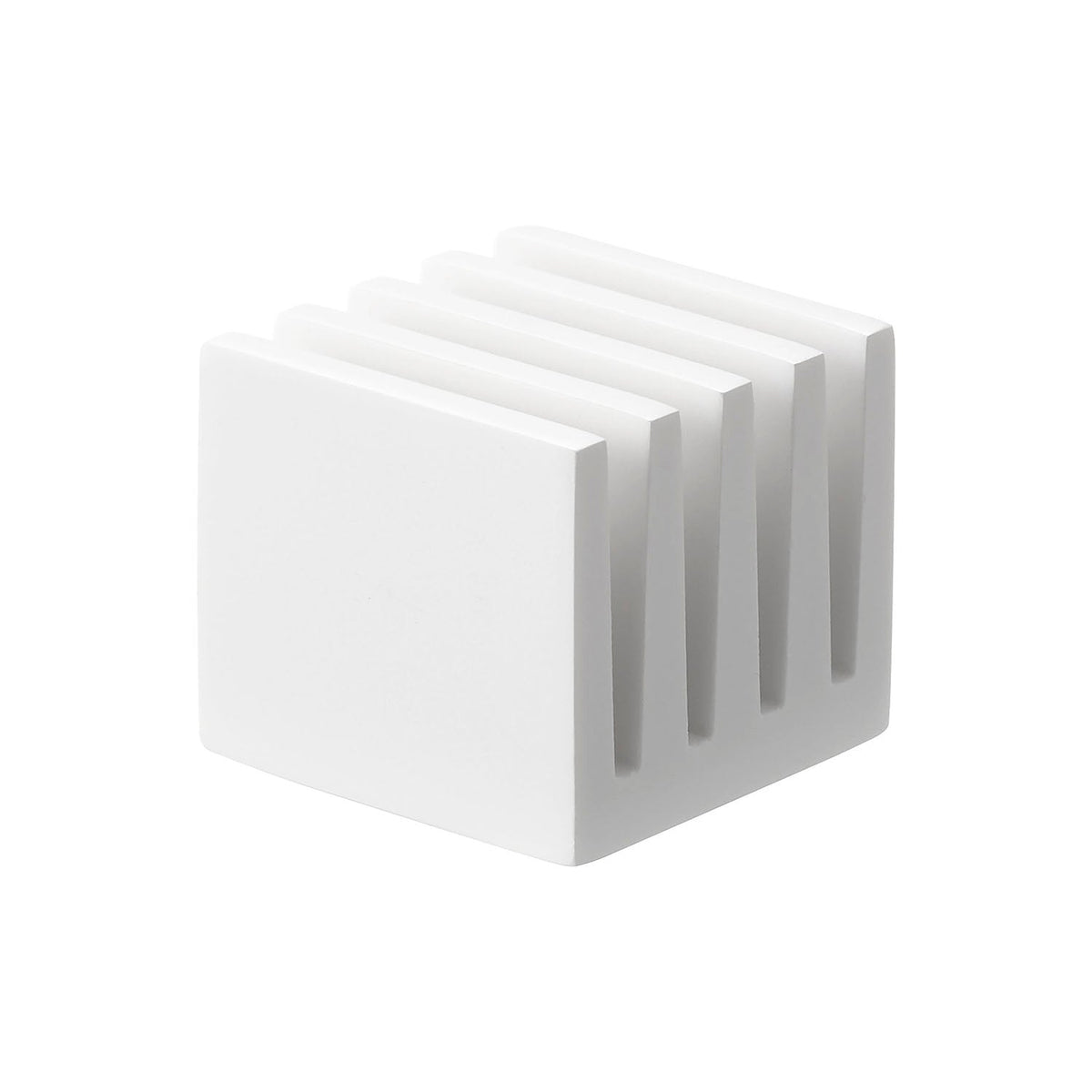 Yamazaki Tower Sample Pouch Stand, Small Polystone Stand with Slots that Stands Sample Pouches Upright, Placed Upright or Sideways, 3.6 x 3.6 x 3.7 cm and 55 g, White or Black