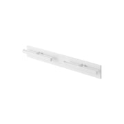 Yamazaki Tower Wall-Mounted Backpack Hanger Horizontal, Wall Rail for Hanging Backpacks in an Entrance, with Pins, Screws and 2 Hooks, 45 x 4.4 x 6.5 cm and 585 g, White or Black