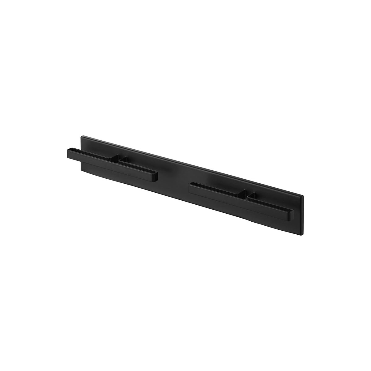 Yamazaki Tower Wall-Mounted Backpack Hanger Horizontal, Wall Rail for Hanging Backpacks in an Entrance, with Pins, Screws and 2 Hooks, 45 x 4.4 x 6.5 cm and 585 g, White or Black