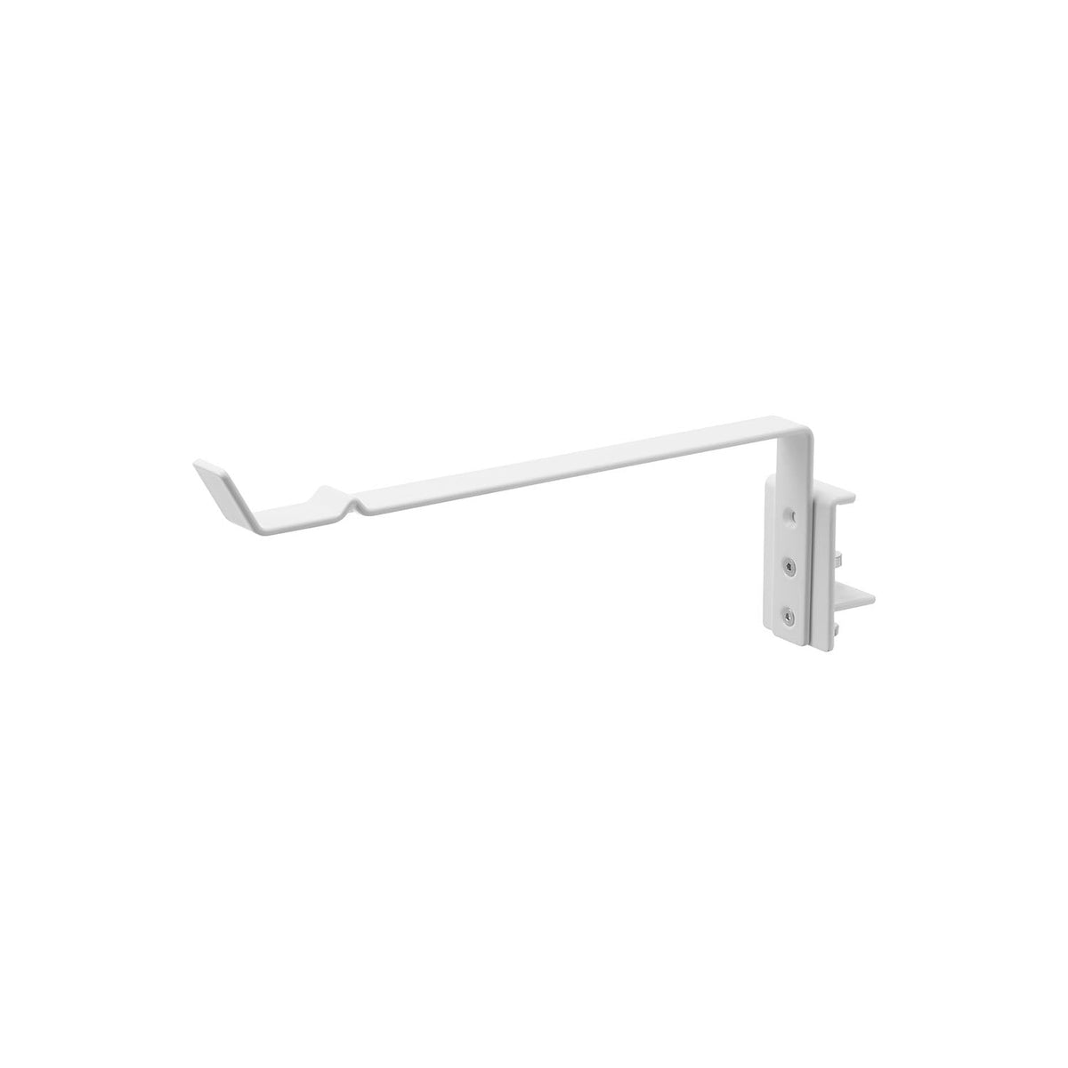 Yamazaki Tower Hanger Hook for the Top of Curtain Rail Frames, Steel Hook for a Wooden Frame With a Curtain Rail for Temporary Hanging or Drying, Curtains Still Open and Close, Holds 1.5 kg, 4 x 28 x 12.4 cm and 265 g, White or Black