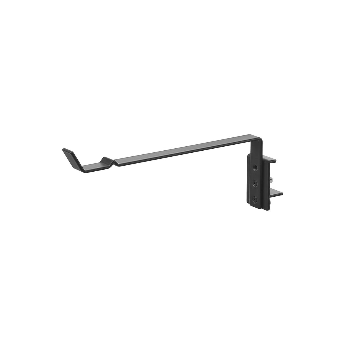 Yamazaki Tower Hanger Hook for the Top of Curtain Rail Frames, Steel Hook for a Wooden Frame With a Curtain Rail for Temporary Hanging or Drying, Curtains Still Open and Close, Holds 1.5 kg, 4 x 28 x 12.4 cm and 265 g, White or Black