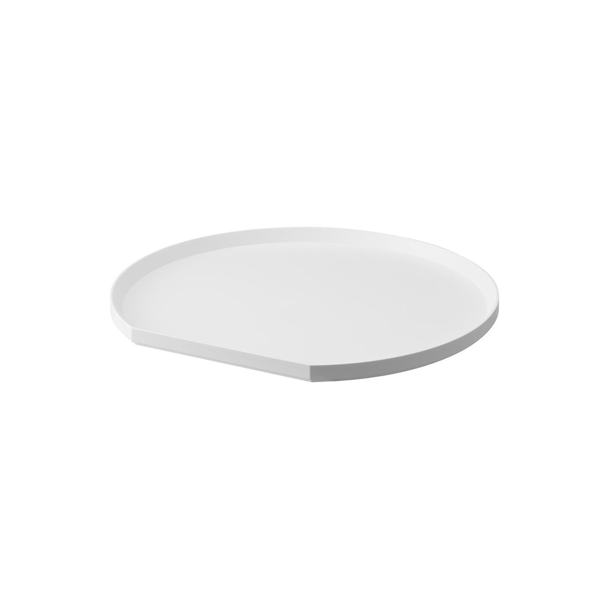 Yamazaki Tower Half-Moon Serving Tray, Half-Moon Tray that Follows the Table Edge for Serving a Meal and Doubles as a Placemat, Dishwasher Safe, 37 x 34.5 x 2 cm and 590 g, White or Black