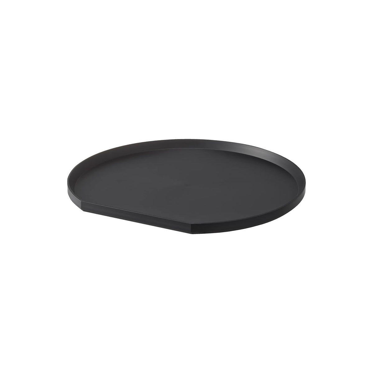 Yamazaki Tower Half-Moon Serving Tray, Half-Moon Tray that Follows the Table Edge for Serving a Meal and Doubles as a Placemat, Dishwasher Safe, 37 x 34.5 x 2 cm and 590 g, White or Black