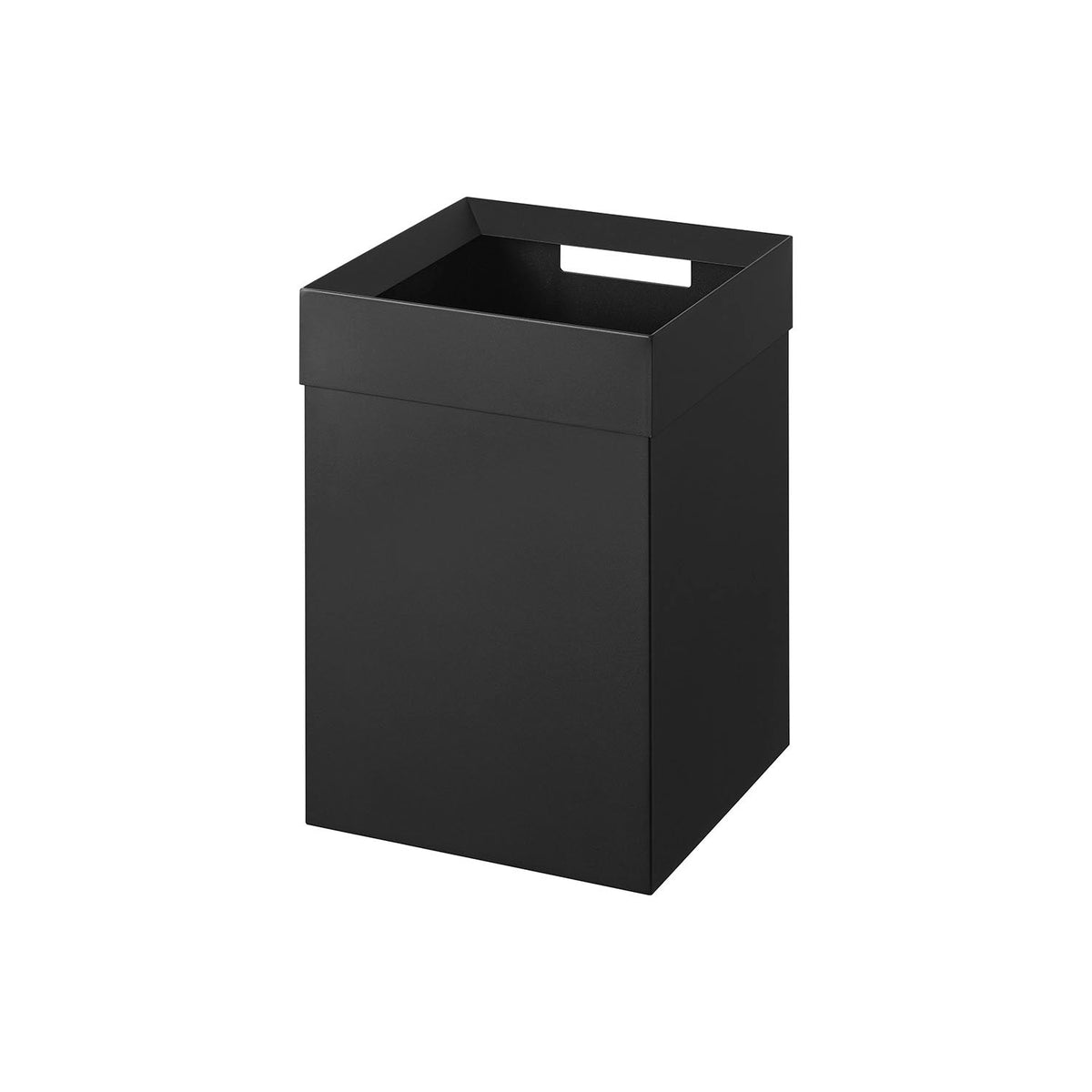 Yamazaki Tower Square Steel Trash Can 14 L with Edge Cover, Square Steel Trash Can with a 14 L Capacity, an Edge Cover that Hides the Bag and Carry Handles, 22.4 x 22.4 x 33.2 cm and 2490 g, White or Black