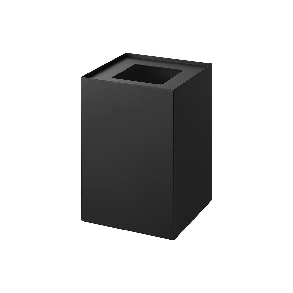 Yamazaki Tower Square Lidded Steel Trash Can 14 L, Square Steel Trash Can with a 14 L Capacity, a Lid and a Ring that Holds the Bag, 22 x 22 x 33.2 cm and 2600 g, White or Black