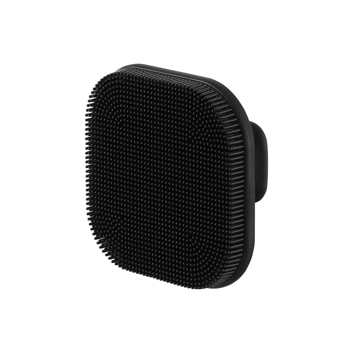 Yamazaki Tower Magnetic Silicone Facial Brush, Soft Silicone Facial Brush With a Handle That Makes Fine Lather and Sticks to a Steel Bathroom Wall by Magnet, Heat Safe to 150 C, 6.6 x 6.6 x 3.8 cm and 60 g, White or Black