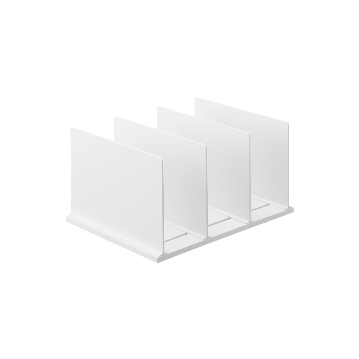 Yamazaki Tower Adjustable-Width Bag Stand, Shelf Stand with Four Dividers that Adjust to Any Bag Width to Keep Bags Upright, 31.5 x 24 x 18.3 cm and 925 g, White or Black