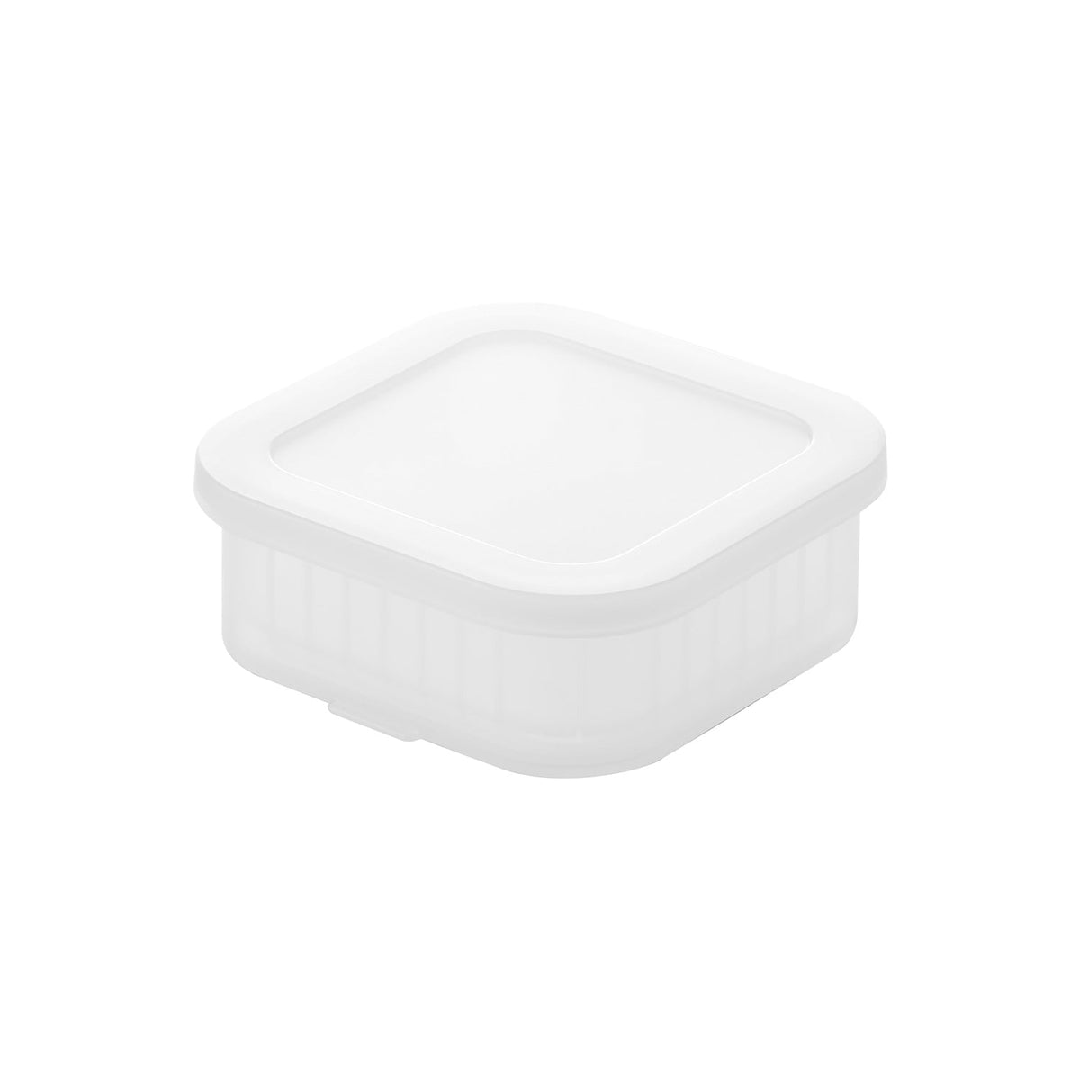 Yamazaki Tower Frozen Rice Container Set of 2, Set of Two Freezer Rice Containers With a Strainer So Steam Reaches All the Rice, One Serving Each, 380 mL, 12.2 x 12.2 x 4.5 cm each and 330 g, White or Black or Clear