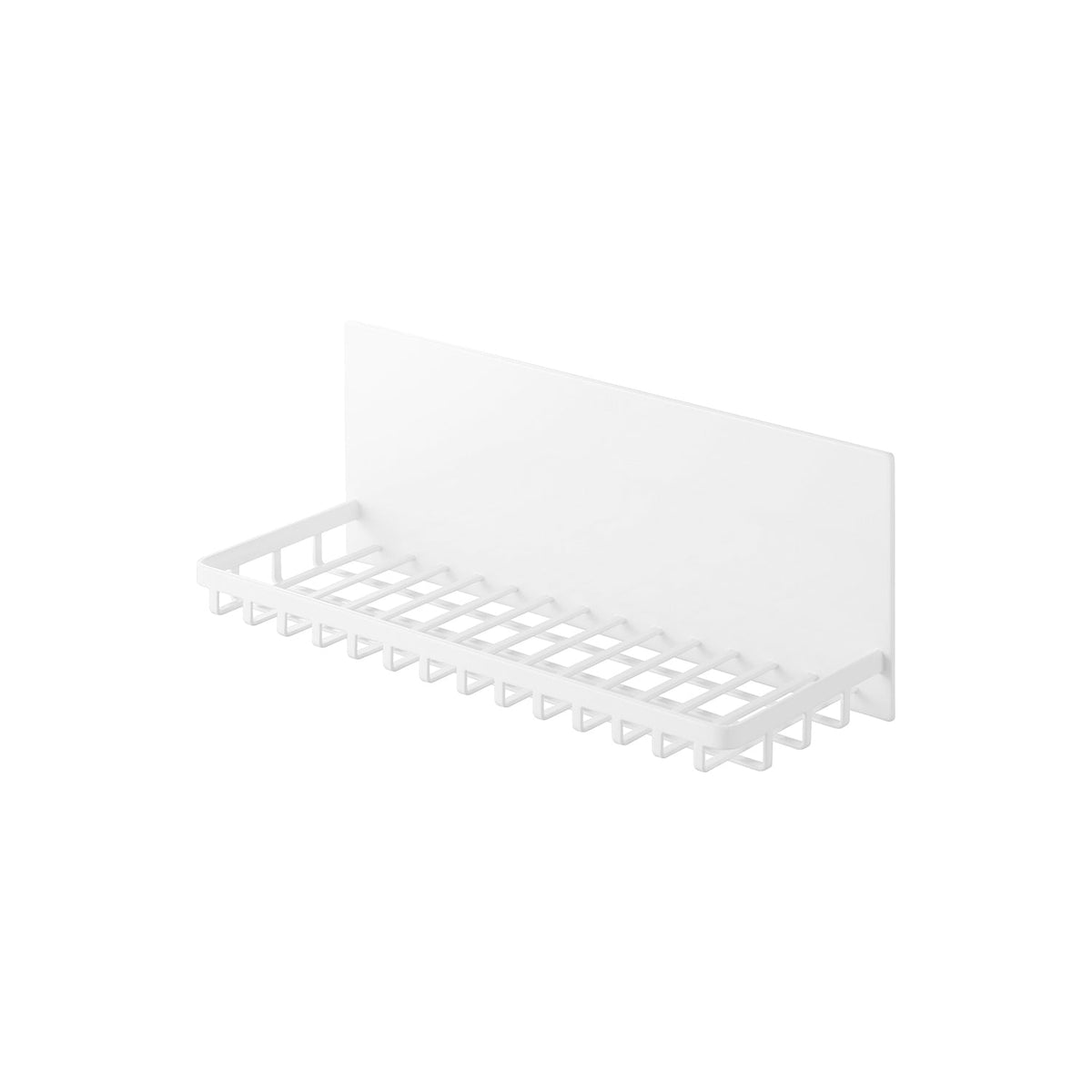 Yamazaki Tower Magnet Bathroom Wire Tray M, Wall Wire Tray with 2 Hooks for Bathroom Bottles, Sticks to Steel, 31 x 12 x 12 cm and 850 g, White or Black