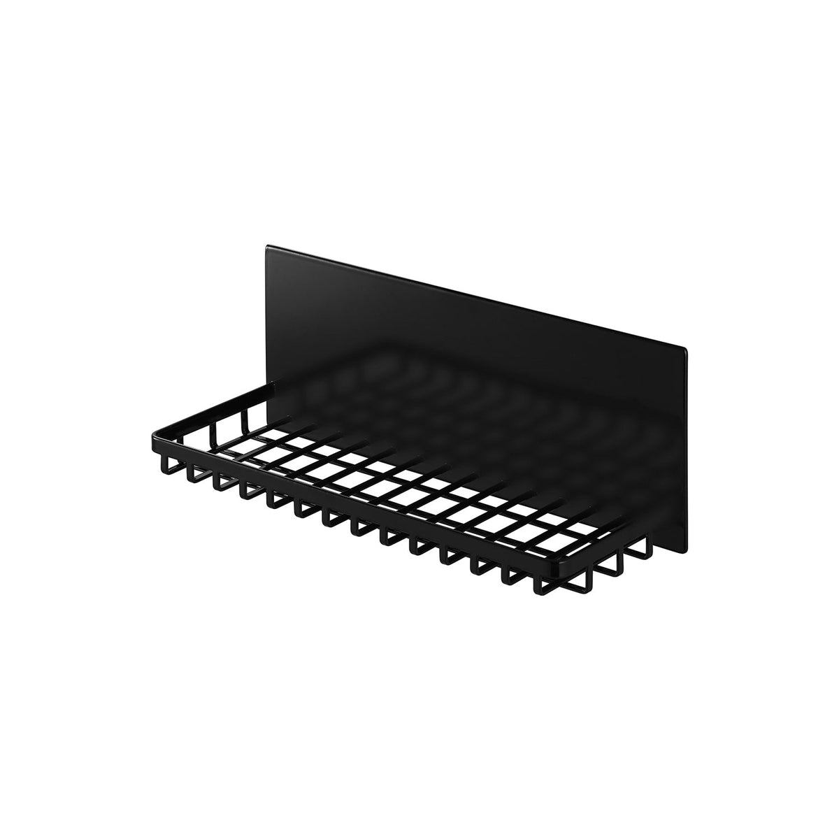 Yamazaki Tower Magnet Bathroom Wire Tray M, Wall Wire Tray with 2 Hooks for Bathroom Bottles, Sticks to Steel, 31 x 12 x 12 cm and 850 g, White or Black