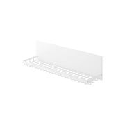 Yamazaki Tower Magnetic Wire Bathroom Tray, Large, Long Magnetic Wire Tray for Pump Bottles on a Steel Bathroom Wall, Two Hooks Included, 44.3 x 12 x 12 cm and 1200 g, White or Black