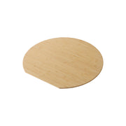 Yamazaki Tosca Round Bamboo Cutting Board, Large, Large Round Bamboo Cutting Board that Fits a 30 cm Pizza, Cut and Serve, 35 x 32.7 x 1 cm and 640 g, White