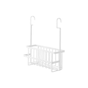 Yamazaki Tower Hanging Connectable Bathroom Basket, Hanging Wire Basket for Laundry Poles and Towel Bars with a Hook Bar, 30 x 12.5 x 35.9 cm and 855 g, White or Black