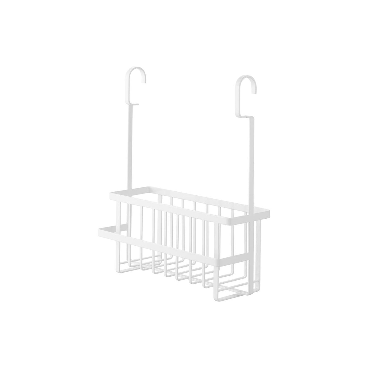 Yamazaki Tower Hanging Connectable Bathroom Basket, Hanging Wire Basket for Laundry Poles and Towel Bars with a Hook Bar, 30 x 12.5 x 35.9 cm and 855 g, White or Black