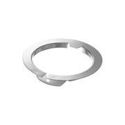 Yamazaki Tower Kitchen Drain Net Holder with Slit, Stainless Steel Holder for a 14.5 cm Kitchen Sink Drain with a Slit that Lets You Squeeze Water from the Net, Dishwasher Safe, 14.4 x 14.4 x 3 cm and 80 g, Silver