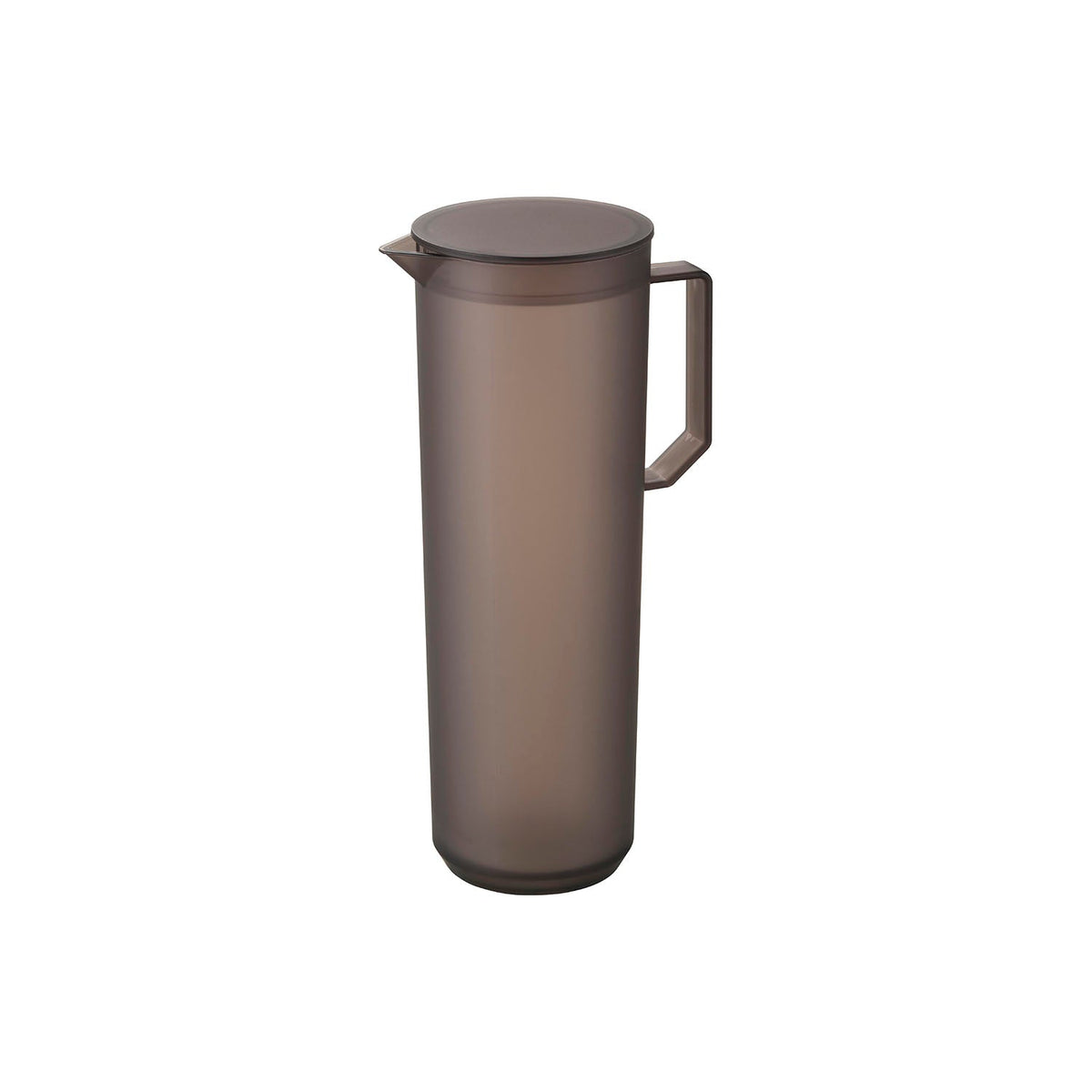 Yamazaki Tower Slim Round Cold Pitcher 1.2 L for Hot or Cold Drinks, Slim 1.2 L Pitcher for Boiling Water or Cold Drinks with a Strainer Lid, 9.6 x 13.8 x 26.3 cm and 275 g, White or Black
