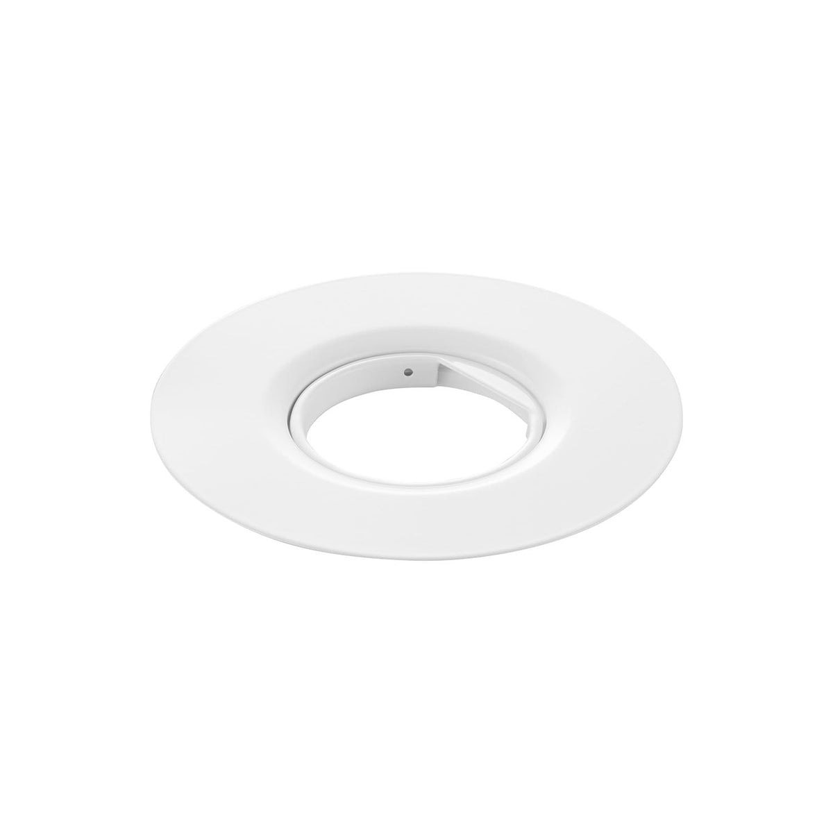 Yamazaki Tower Top-Set Bath Drain Net Holder, Round Stainless Steel Holder for a Bath Drain with a Small Ring that Takes a Drain Net from Above, Fits Drains 8.5 to 13 cm, 14 x 14 x 1.4 cm and 125 g, White