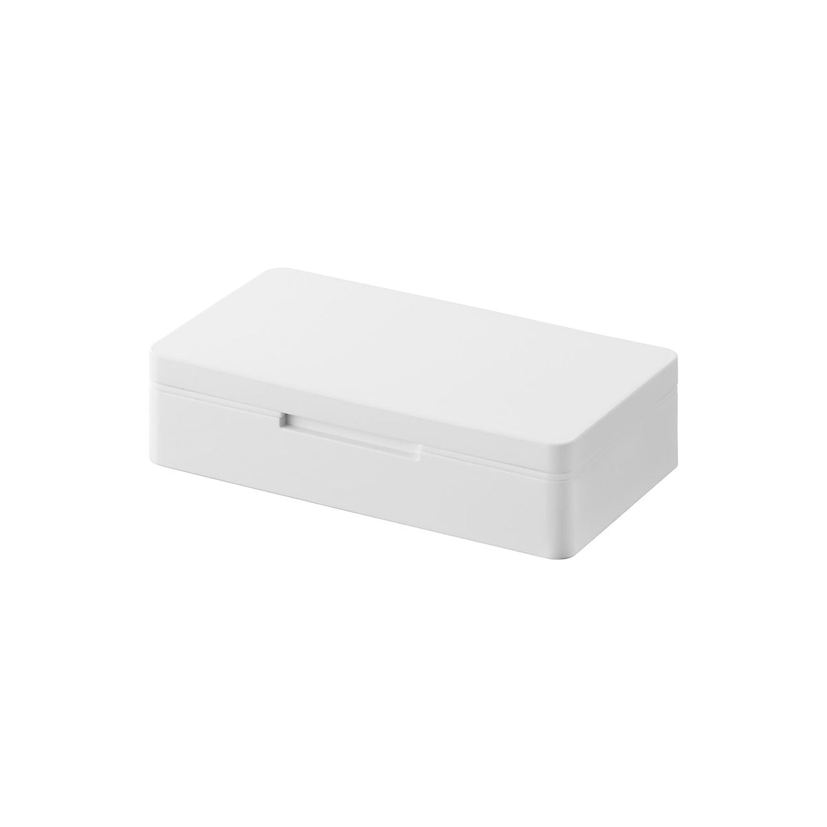 Yamazaki Tower Airtight Pill Case with Movable Dividers, Slim Portable Airtight Pill Case with Three Movable Dividers and a Silicone Seal, 11 x 6.1 x 2.7 cm and 70 g, White or Black