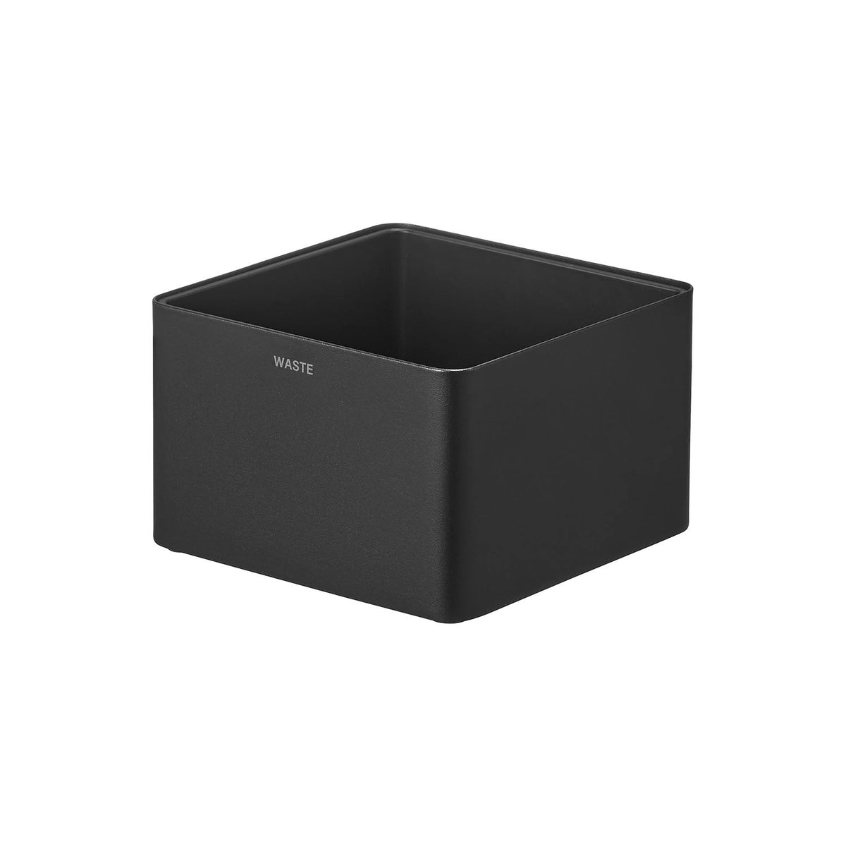 Yamazaki Tower Washroom Trash Can with Removable Inner Box, Small Steel Washroom Bin with a Washable 700 ml Inner Box, Body 13 x 13 x 8.3 cm; inner box 12.6 x 12.6 x 7.7 cm and 550 g, White or Black