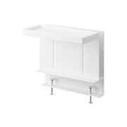 Yamazaki Tower Table-Side Menu and Seasoning Stand, Clamp-On Table-Side Stand for Seasonings and Menus with a Removable Tray, 26.2 x 14 x 23.7 cm and 2400 g, White or Black