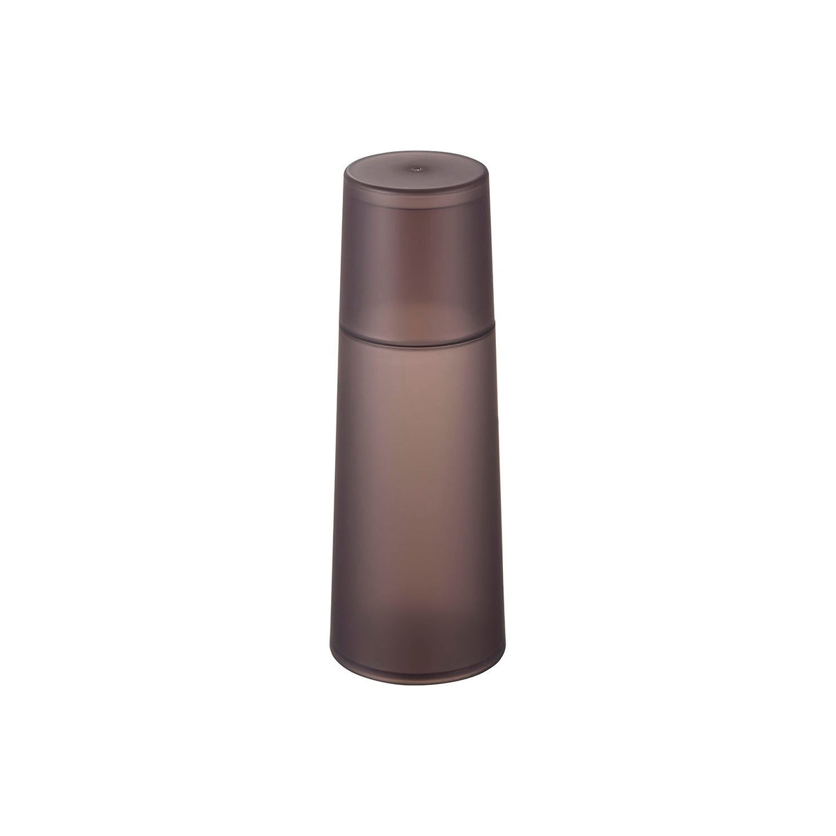 Yamazaki Tower Bedside Carafe with Cup Lid, Shatter-Resistant 620 ml Carafe with a Lid that Doubles as a 180 ml Cup, 7.7 x 7.7 x 21.9 cm and 220 g, White or Black