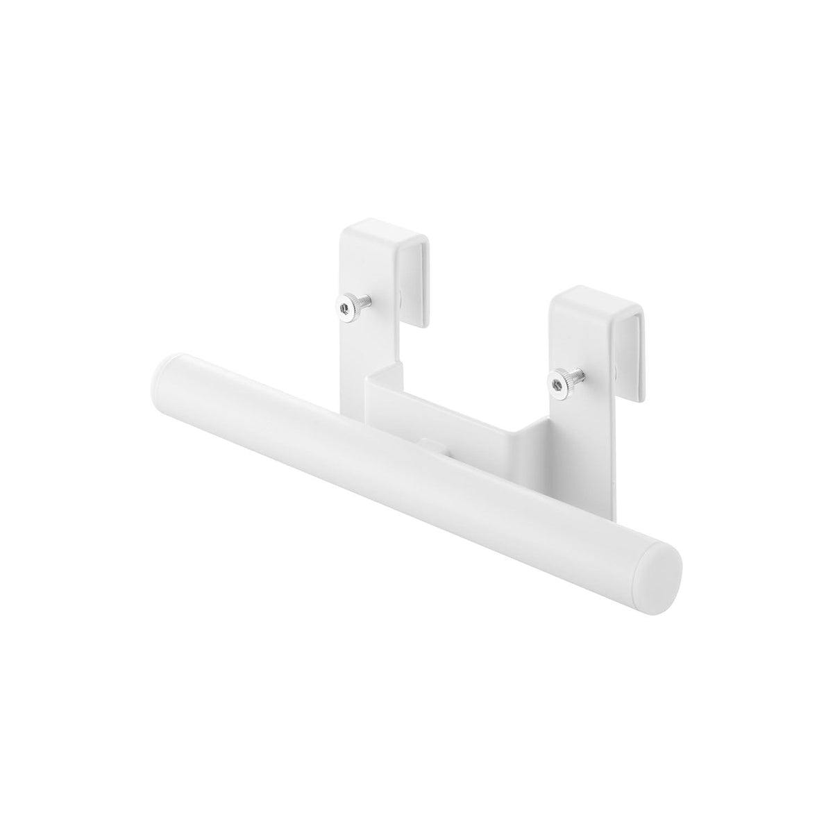 Yamazaki Tower Steel Wagon Side Backpack Hanger, Hanger That Clamps to the Basket of a Steel Wagon So a School Backpack Hangs With Study Gear, Holds 5 kg, Tightened by Adjusting Screw, 26.2 x 7.5 x 8.9 cm and 480 g, White or Black