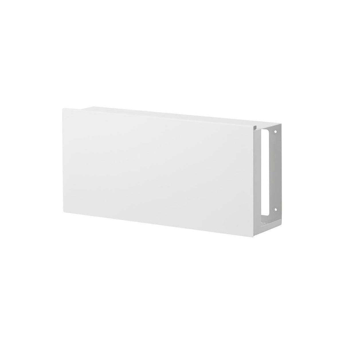 Yamazaki Tower Wall-Mounted Cable Rack That Hides the Outlet, Wall Box That Hides a Router, Power Strip and Cables with a Charging Top Plate, 40 x 10.2 x 19.4 cm and 1890 g, White or Black