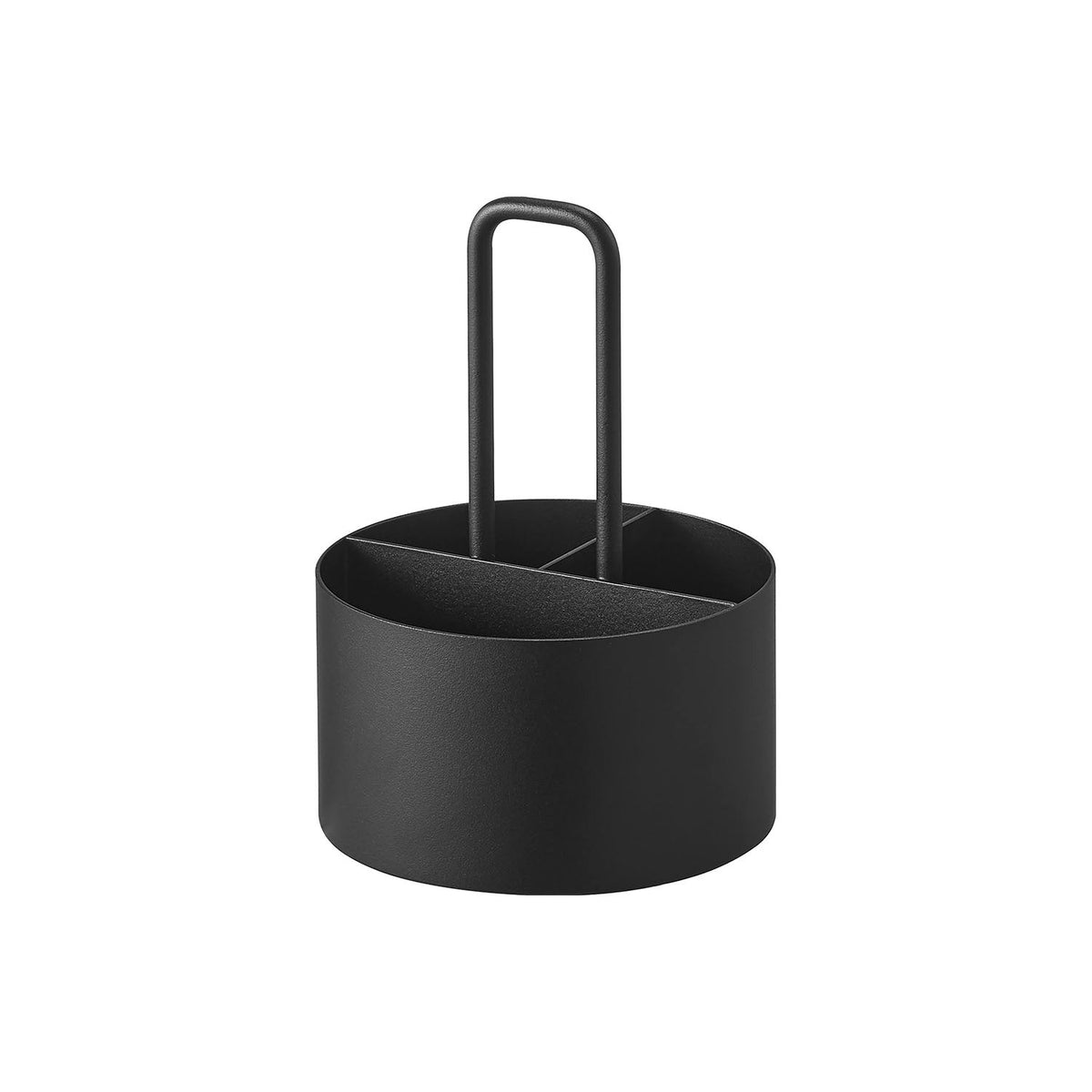 Yamazaki Tower Sugar and Milk Organizer, Steel Organizer with Three Sections for Sugar, Creamer and Tea Items at Tea Time, 11 x 11 x 17 cm and 445 g, White or Black