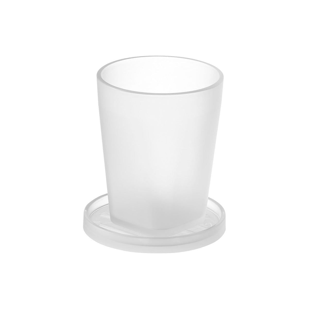Yamazaki Tower Tumbler with Stand Cap, 200 mL Tumbler With a Stand Cap That Doubles as a Coaster and Keeps Dust Off, Tough BPA-Free Copolyester, Four Colours, 7 x 7 x 9.4 cm and 85 g, White or Black or Clear or Clear Black