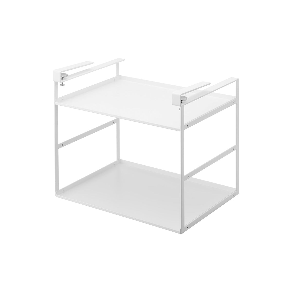 Yamazaki Tower Under-Cabinet Toaster Rack, Rack That Fits Under a Hanging Cabinet and Turns the Dead Space Into Toaster Storage, Fixes With Screws, Shelf 1.4 to 2.6 cm Thick, Holds 6 kg, 40.2 x 30.5 x 41.8 cm and 4000 g, White or Black