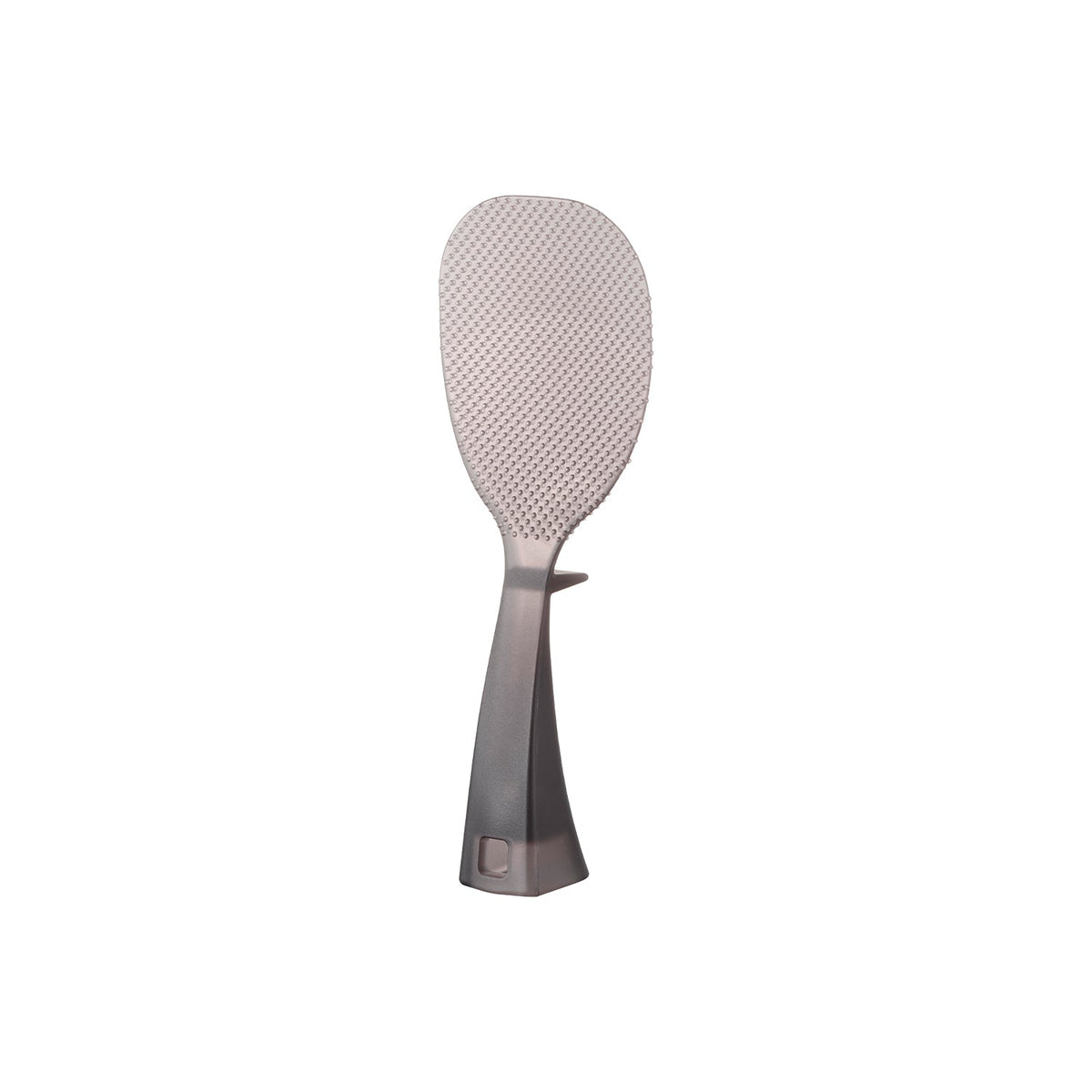 Yamazaki Tower Standing Rice Paddle, Non-Stick Rice Paddle that Stands, Lies with a Raised Tip or Hangs from a Hole, Dishwasher Safe, Heat Resistant to 160 C, 8 x 3.5 x 20 cm and 35 g, Clear or Clear Black