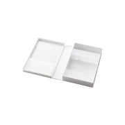 Yamazaki Tower Medicine Storage Case, Slim Medicine Case with a Left Pocket and a Right Section with Two Movable Dividers and Label Stickers, 13.3 x 4.2 x 20.1 cm and 265 g, White or Black