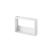 Yamazaki Tower Washroom Side Storage Rack 2-Tier, Slim Open Steel Rack for Cosmetics and Toothbrushes Beside a Basin, 30.2 x 7.2 x 21.1 cm and 940 g, White or Black