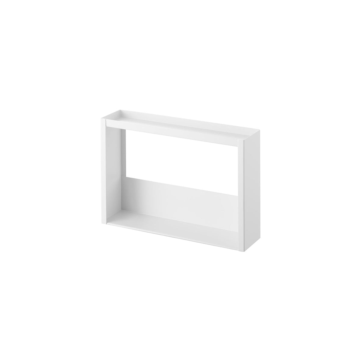 Yamazaki Tower Washroom Side Storage Rack 2-Tier, Slim Open Steel Rack for Cosmetics and Toothbrushes Beside a Basin, 30.2 x 7.2 x 21.1 cm and 940 g, White or Black
