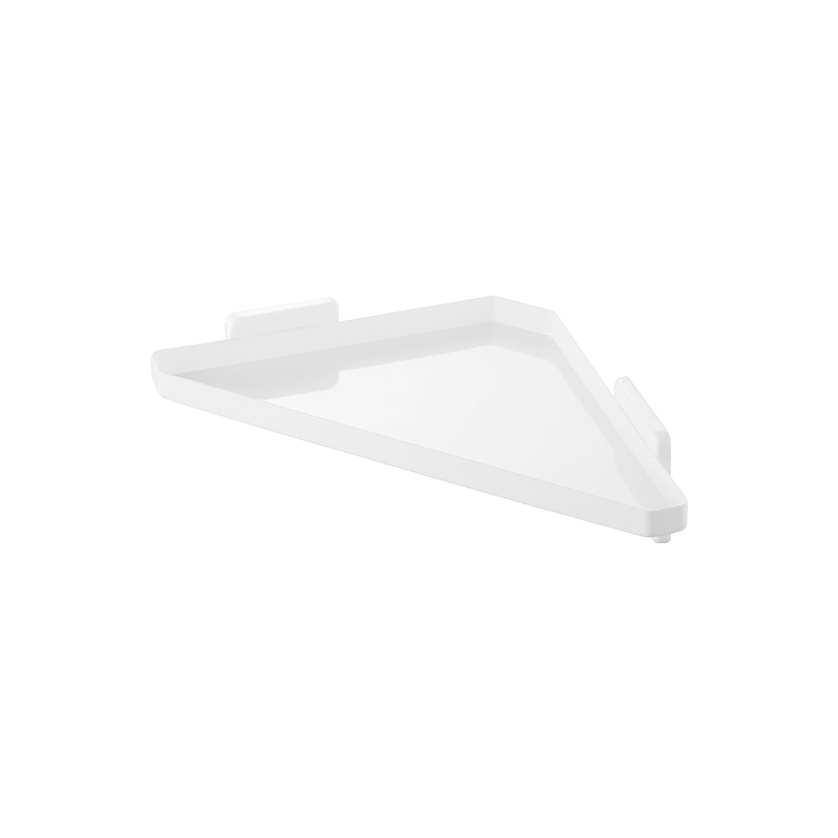 Yamazaki Tower Film Hook Kitchen Corner Tray, Film-Hook Steel Corner Tray for the Kitchen, No Drilling, 28.6 x 14.2 x 5.8 cm and 390 g, White or Black