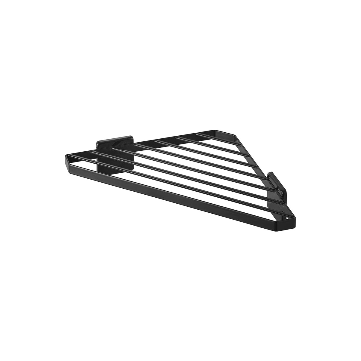Yamazaki Tower Film Hook Kitchen Corner Rack, Film-Hook Wire Corner Rack with 2 Hooks for the Kitchen, No Drilling, 37.2 x 19.1 x 5.8 cm and 480 g, White or Black