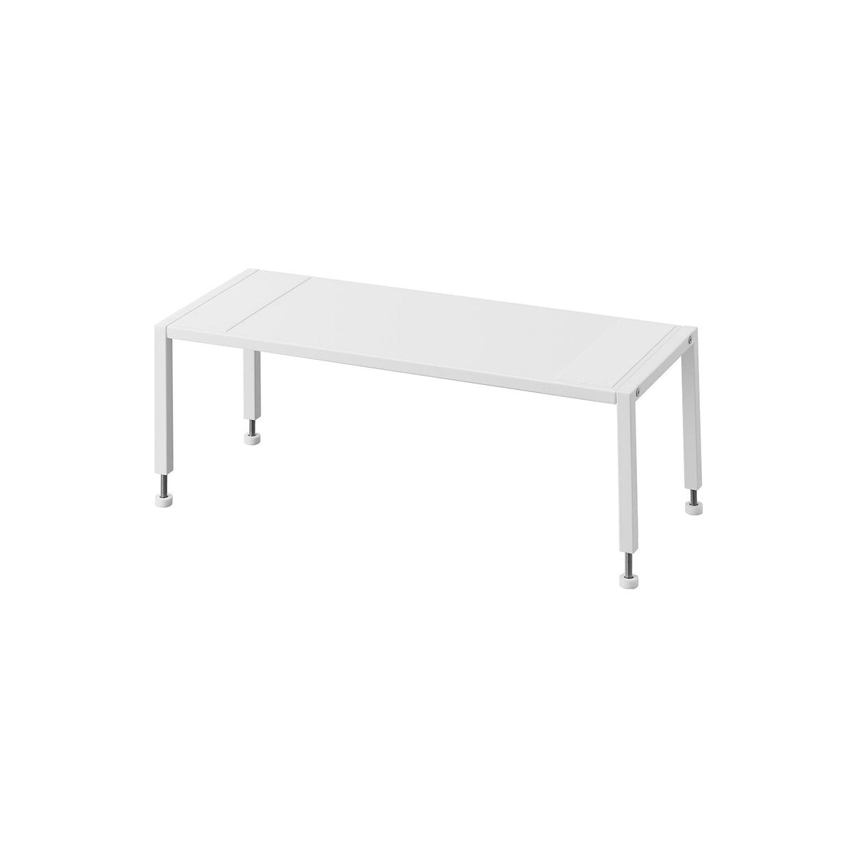 Yamazaki Tower Height-Adjustable Rack for Over a Washing Machine Pan, Adjustable-Height Steel Rack that Sits Over a Washing Machine Pan and Holds 10 kg, 18.4 x 44.5 x 15.8 to 17.8 cm and 1060 g, White or Black