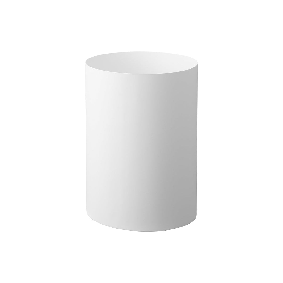 Yamazaki Tower Round Steel Trash Can 13 L, Plain Round Steel Trash Can with a 13 L Capacity, 23 x 23 x 33.1 cm and 1670 g, White or Black