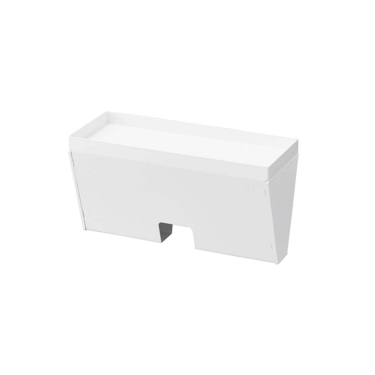 Yamazaki Tower Magnet Plastic Bag Case with Tray, Wall Case for Box-Type Plastic Bags with a Top Tray, Sticks to Steel, 23.1 x 9.4 x 12.1 cm and 840 g, White or Black