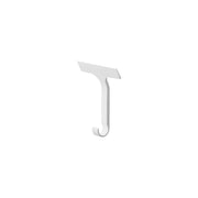 Yamazaki Tower Hang-Up Squeegee, Size S, Soft Silicone Squeegee in Size S that Hooks Over a Bar of up to 2.8 cm Across and Fits Curves and Narrow Gaps, 16 x 4.2 x 19.7 cm and 85 g, White or Black