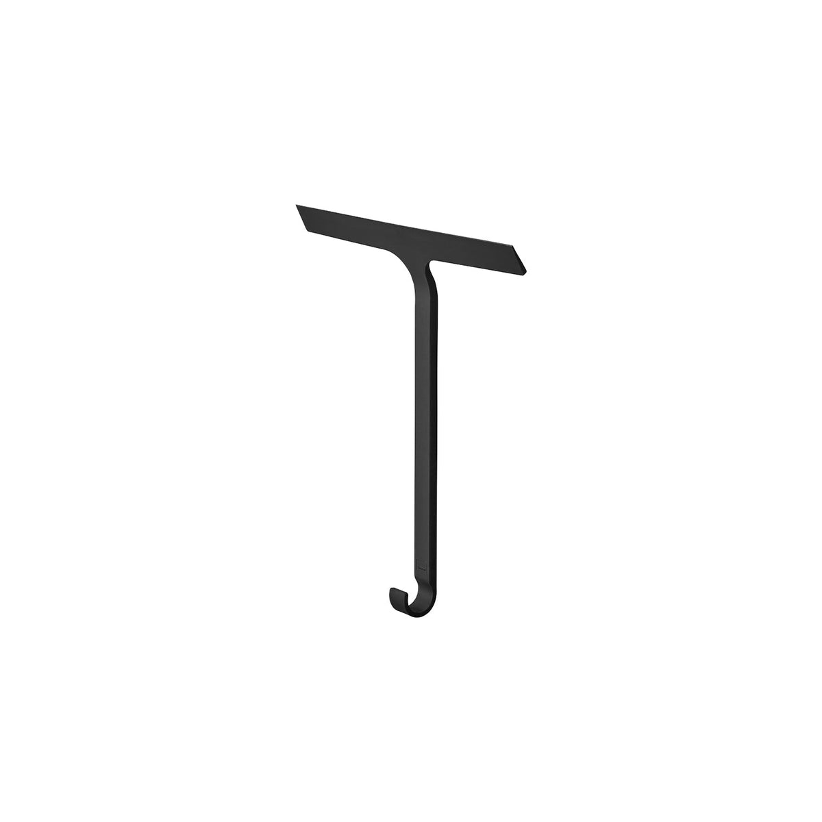 Yamazaki Tower Hang-Up Silicone Squeegee, M, Wide Soft Silicone Squeegee with a Long Handle and a Hook for Hanging on Pipes or Bars, 31 x 4.2 x 38 cm and 170 g, White or Black