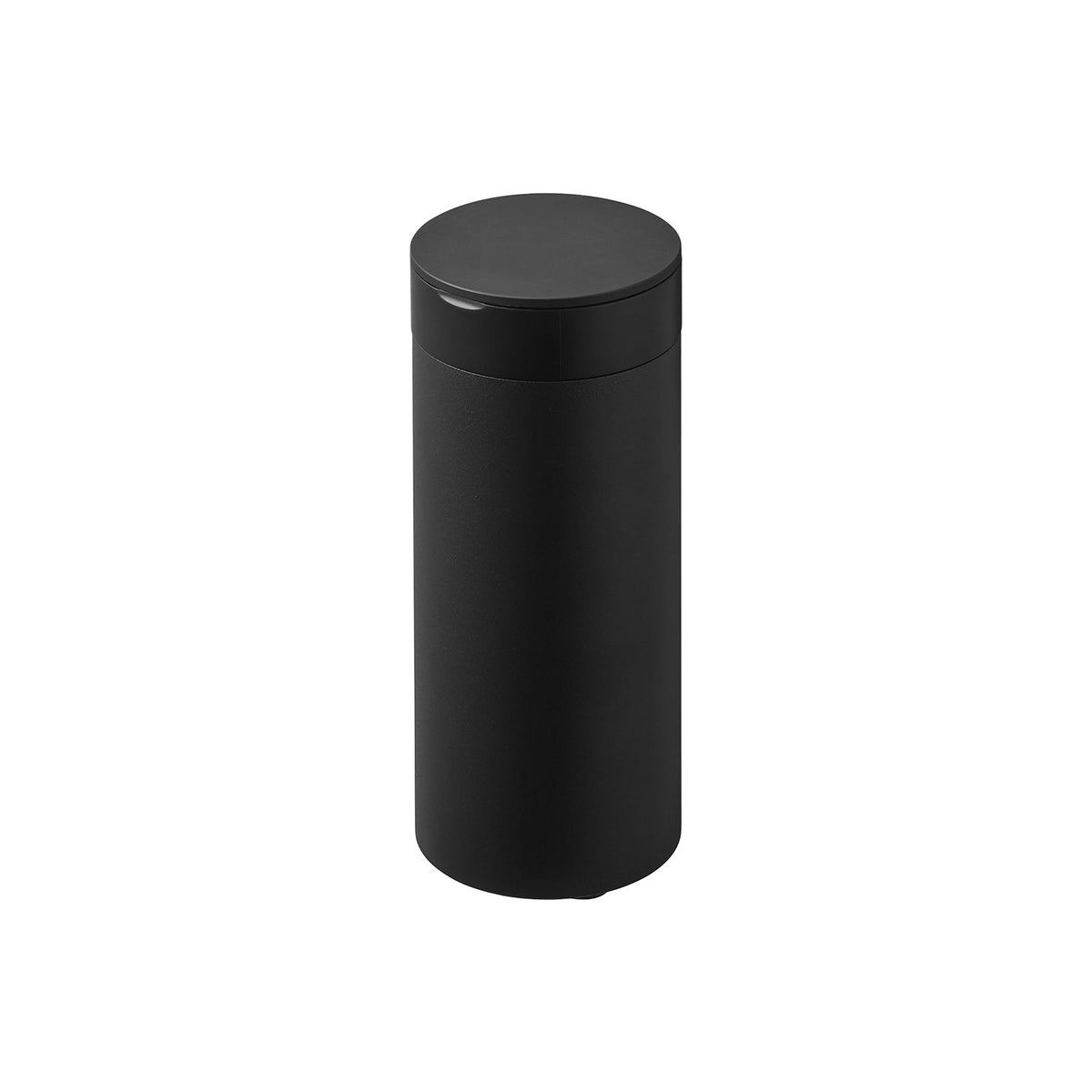 Yamazaki Tower Bottle-Shaped Half Tissue Case with Lid, Bottle-Shaped Steel Case for Half-Size Tissues with a Flip Lid that Keeps Dust Out, Fits a Car Cup Holder, 6.8 x 6.8 x 15.4 cm and 210 g, White or Black