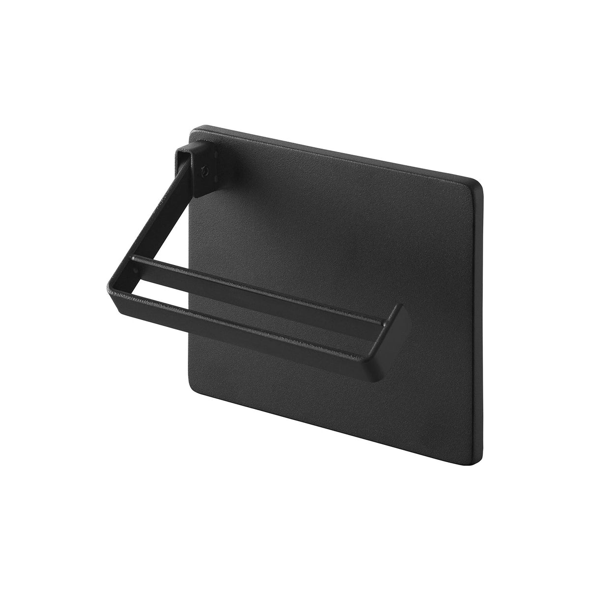 Yamazaki Tower Wall Toilet Paper Holder for One-Hand Cutting, Wall-Mounted Steel Holder with a Weight that Lets You Cut Toilet Paper with One Hand, with Plasterboard Pins and Screws, 14.5 x 2.4 x 12 cm and 340 g, White or Black