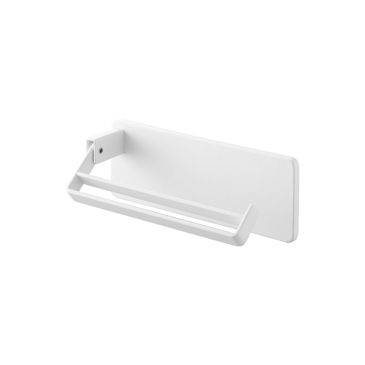 Yamazaki Tower Wall Towel Ring, Wall-Fixed Towel Ring with a Movable Ring, Plasterboard Pins and Wood Screws Included, 19.1 x 4.8 x 7.1 cm and 330 g, White or Black