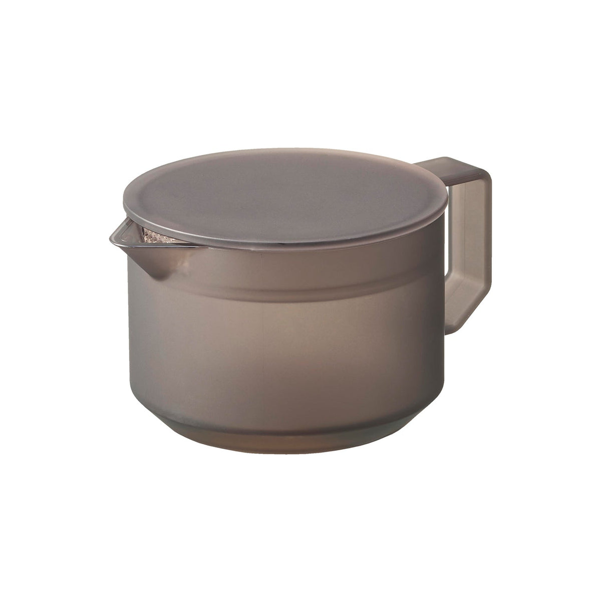 Yamazaki Tower Shatter-Resistant Teapot 300 mL, Tough Copolyester Teapot, 300 mL, with a Lid Strainer, Dishwasher and Microwave Safe, 10 x 13.9 x 7.1 cm and 135 g, White or Black